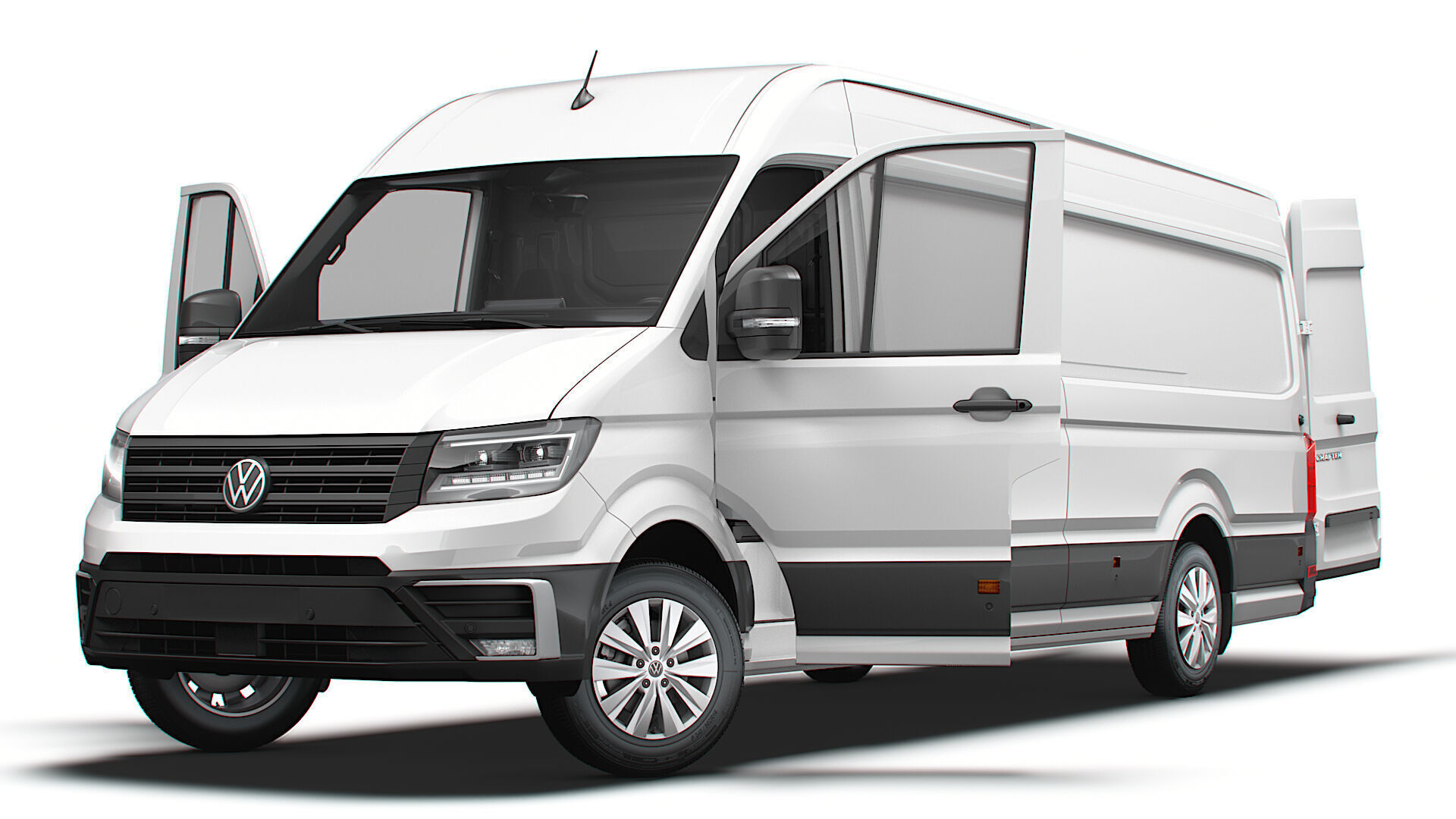 VW Crafter Van LWBM HR HQInterior 2025 3D model_8