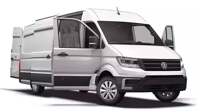 VW Crafter Van LWBM HR HQInterior 2025 3D model VW Crafter Van LWBM HR HQInterior 2025 3D model