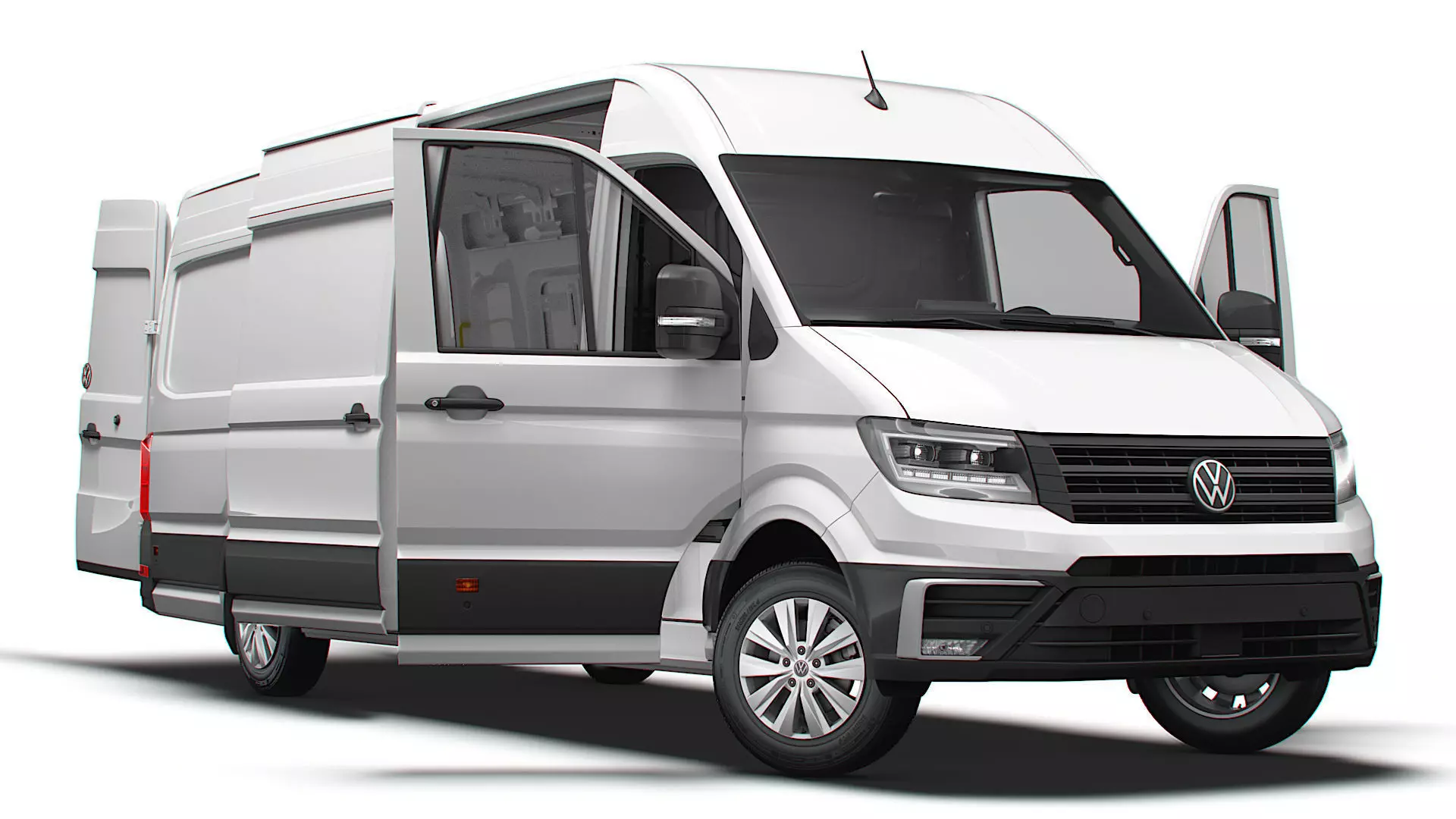 VW Crafter Van LWBM HR HQInterior 2025 3D model_0