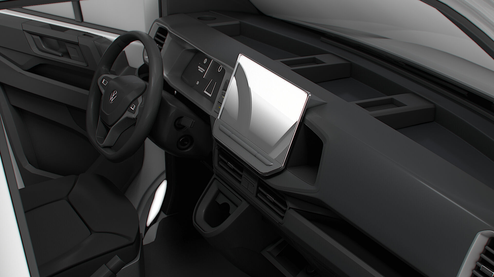 VW Crafter Van LWBM HR HQInterior 2025 3D model_11