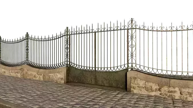 Classical Iron Gate 3D model Classical Iron Gate 3D model