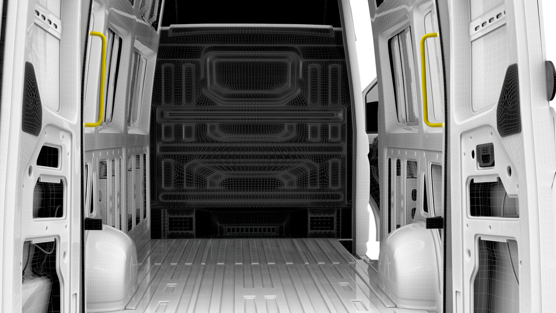 VW Crafter Van LWB SHR HQInterior 2025 3D model_24