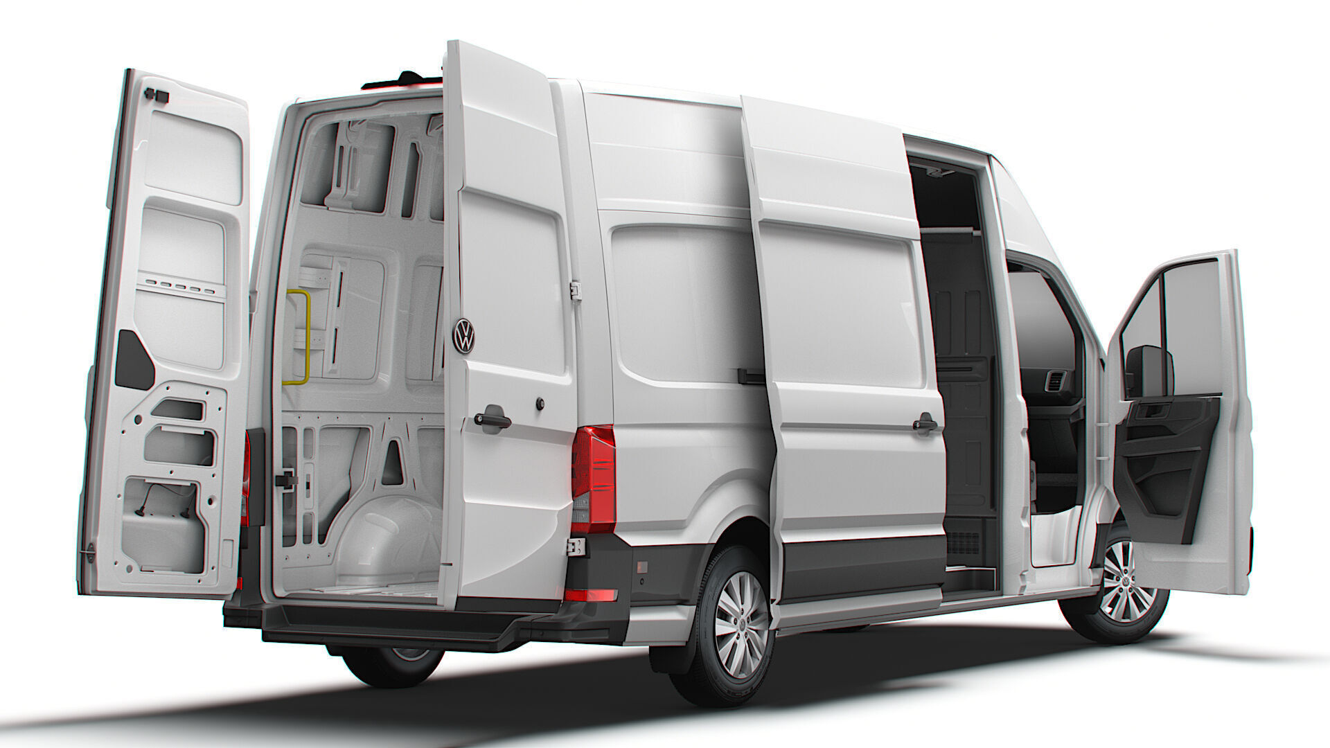 VW Crafter Van LWB SHR HQInterior 2025 3D model_25