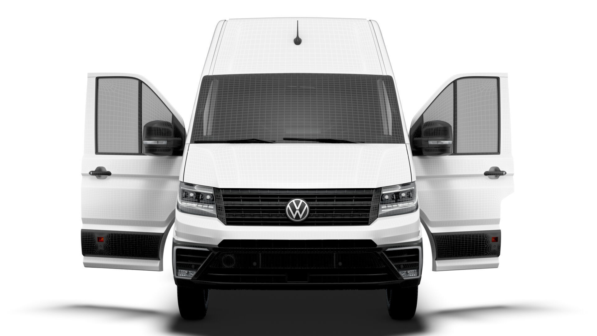 VW Crafter Van LWB SHR HQInterior 2025 3D model_16