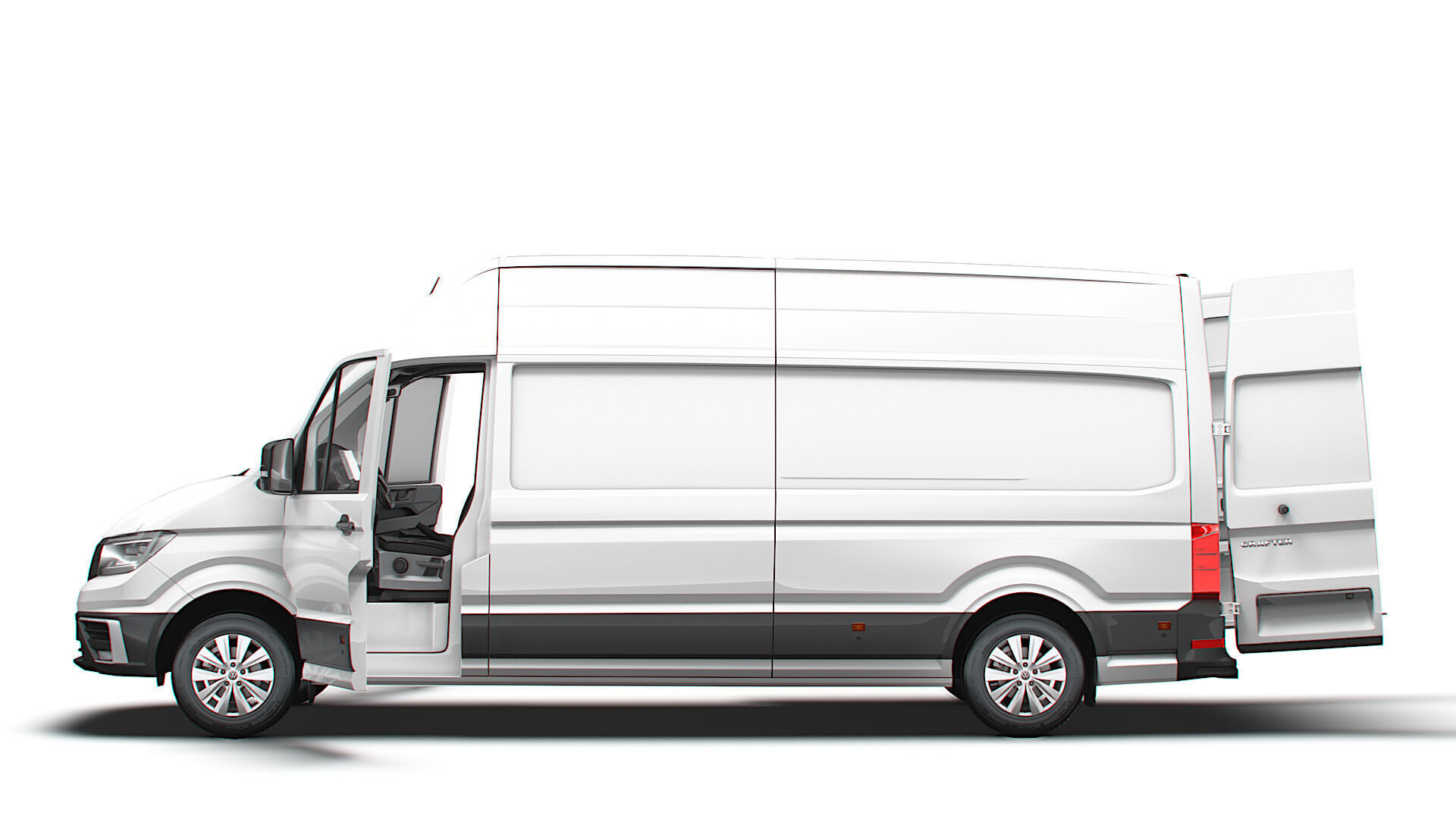 VW Crafter Van LWB SHR HQInterior 2025 3D model_26