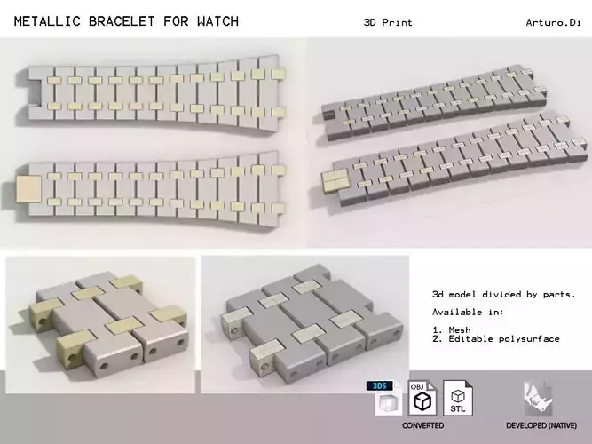 Metallic Bracelet for Watch