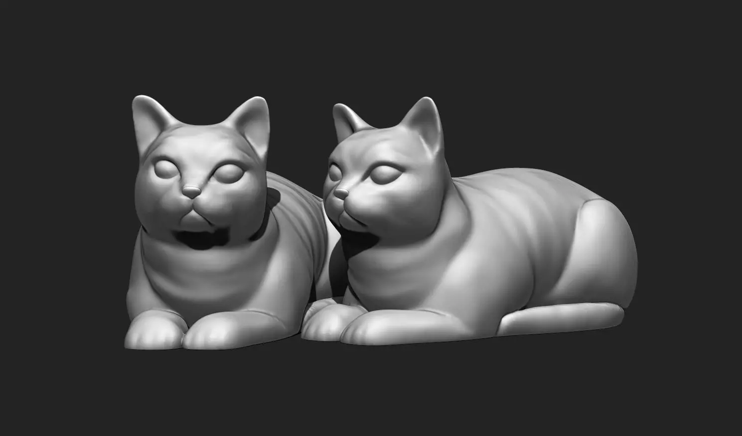 Cat for 3d Printing Sculpture STL 3D print model