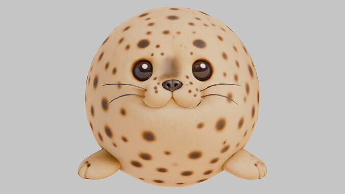 Cute 3D Seal Model 3D model