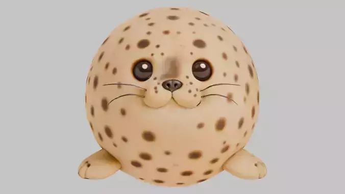 Cute 3D Seal Model 3D model