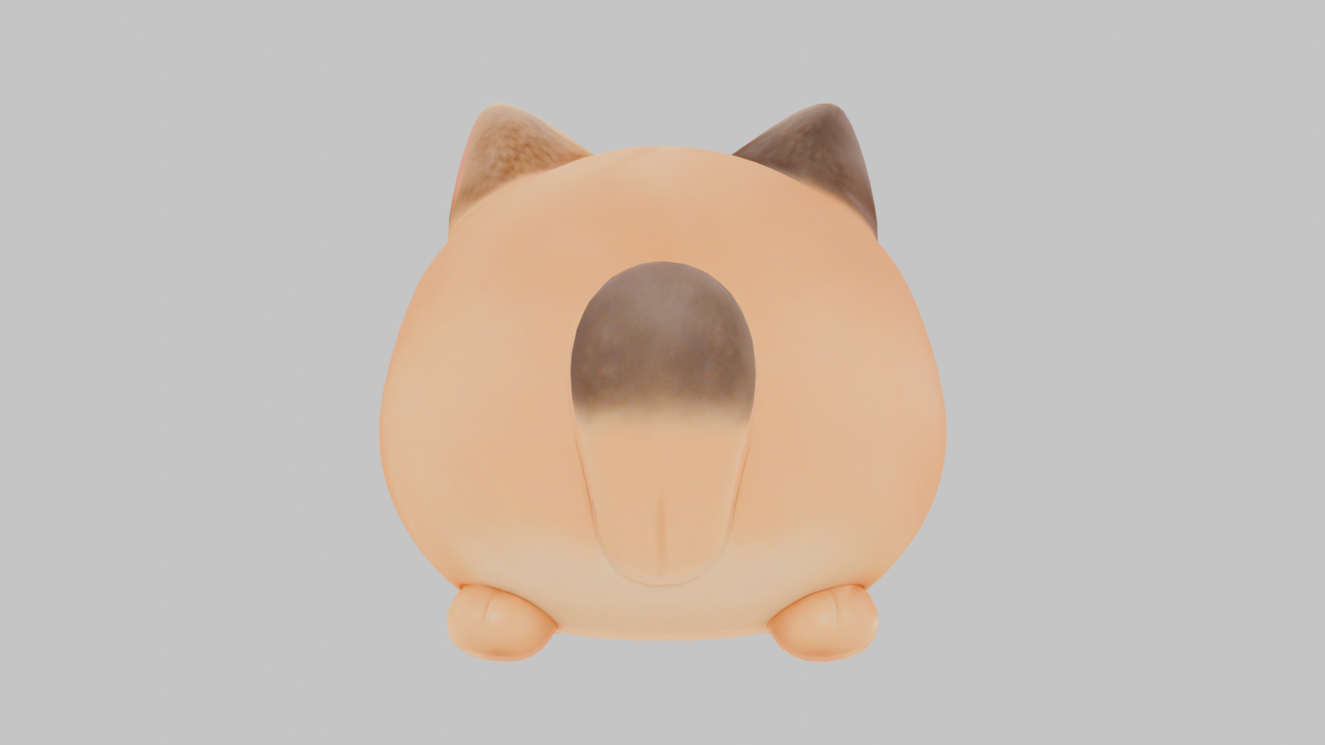 Stylized Chonky Kitty Kitten Cat Low-poly 3D model_4