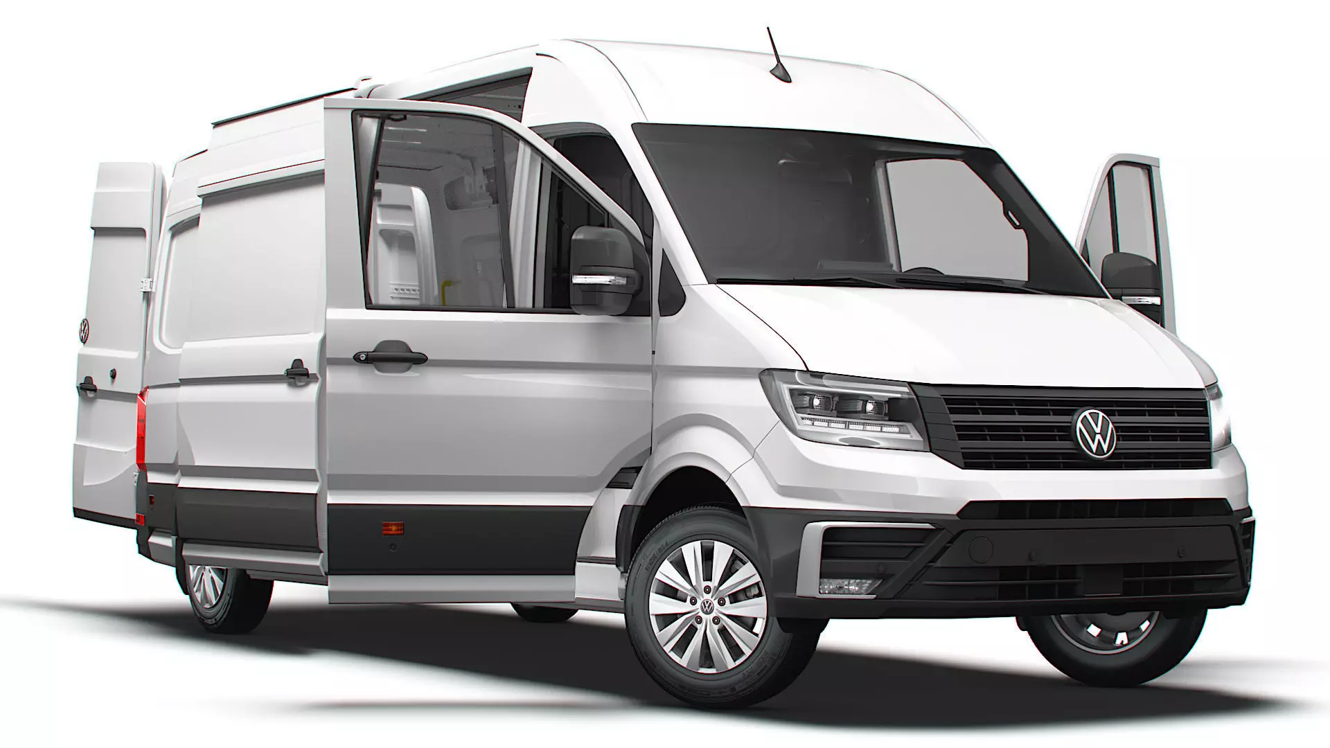 VW Crafter Van LWB HR HQInterior 2025 3D model_0