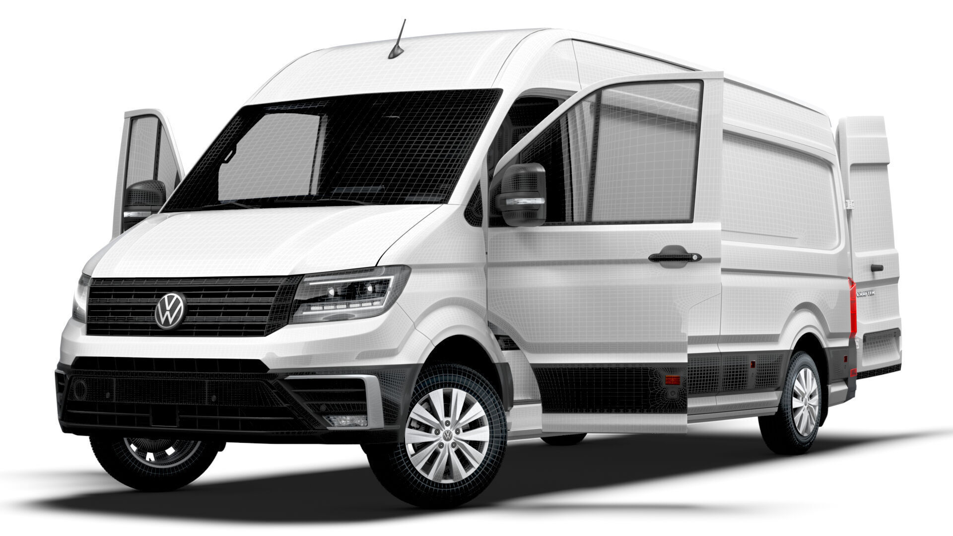 VW Crafter Van LWB HR HQInterior 2025 3D model_23