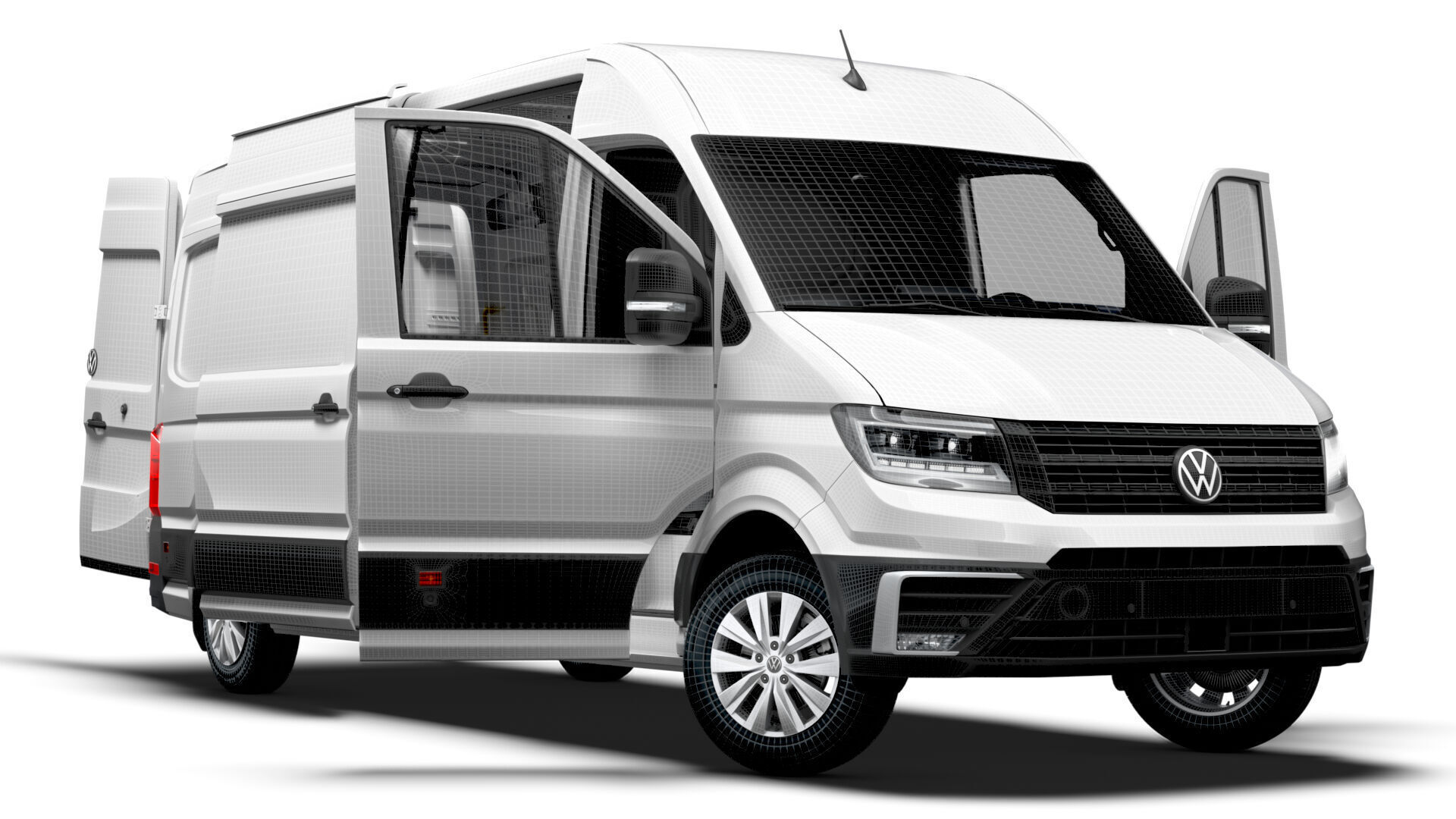 VW Crafter Van LWB HR HQInterior 2025 3D model_6