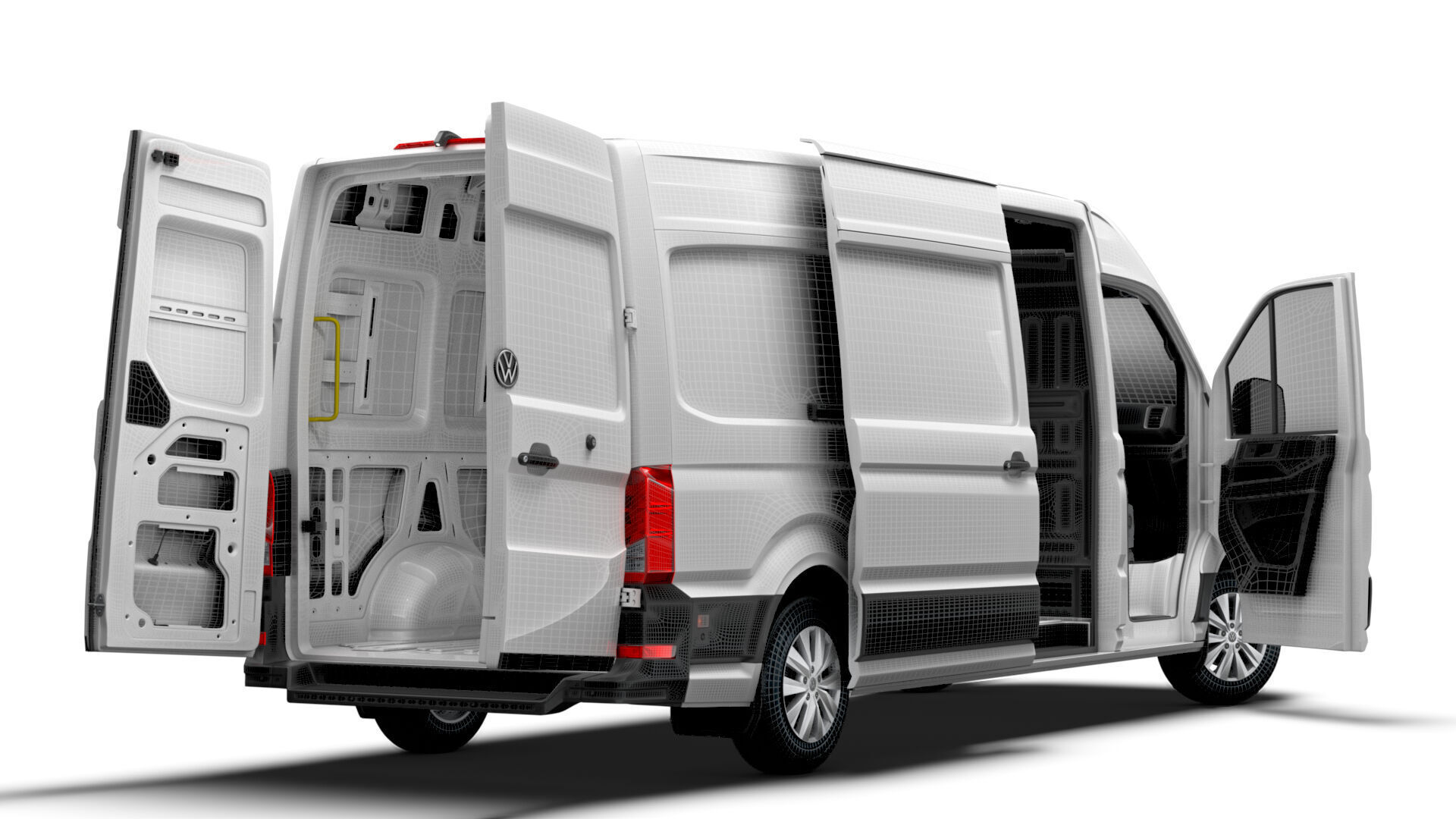 VW Crafter Van LWB HR HQInterior 2025 3D model_24