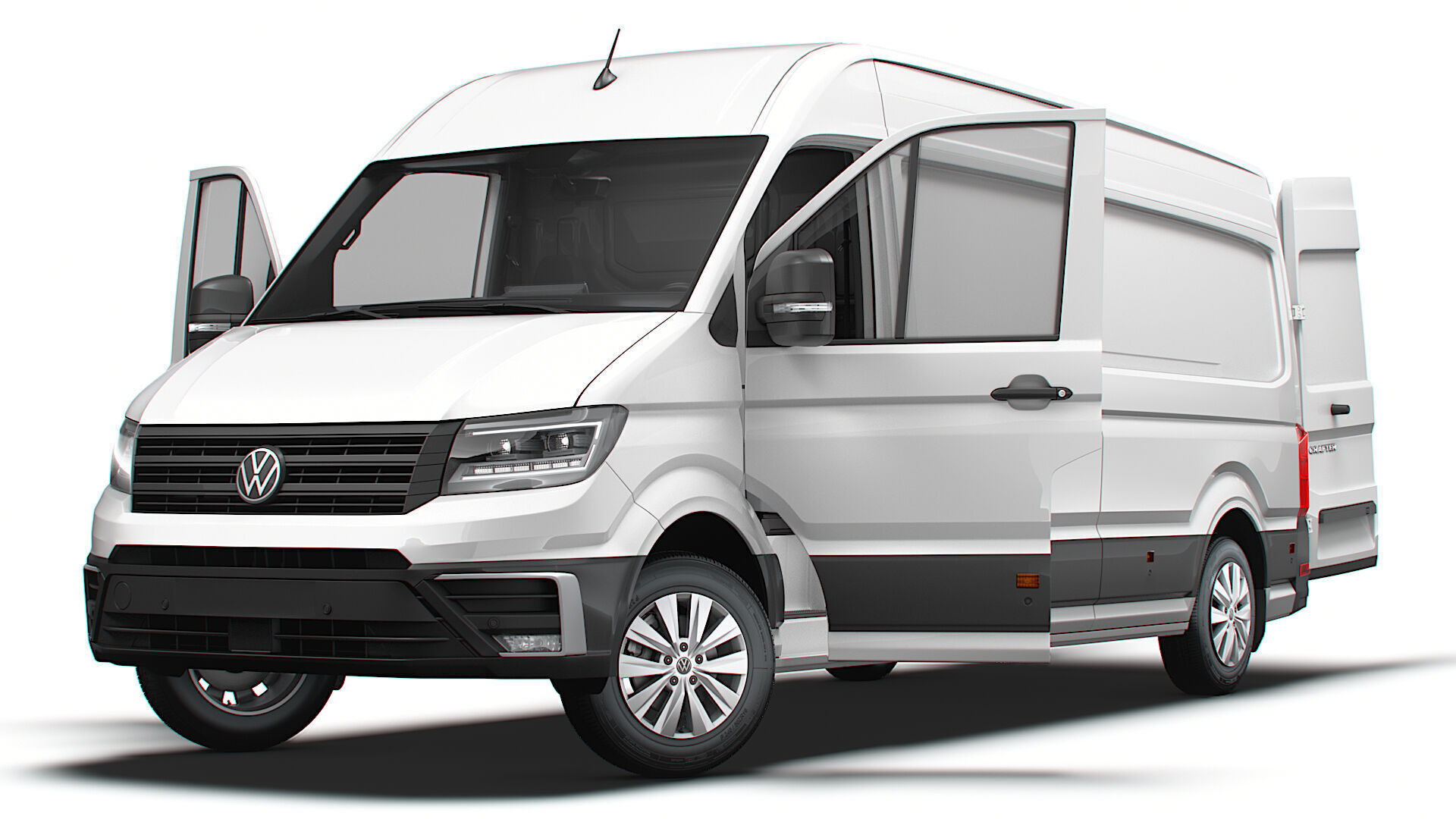 VW Crafter Van LWB HR HQInterior 2025 3D model_10