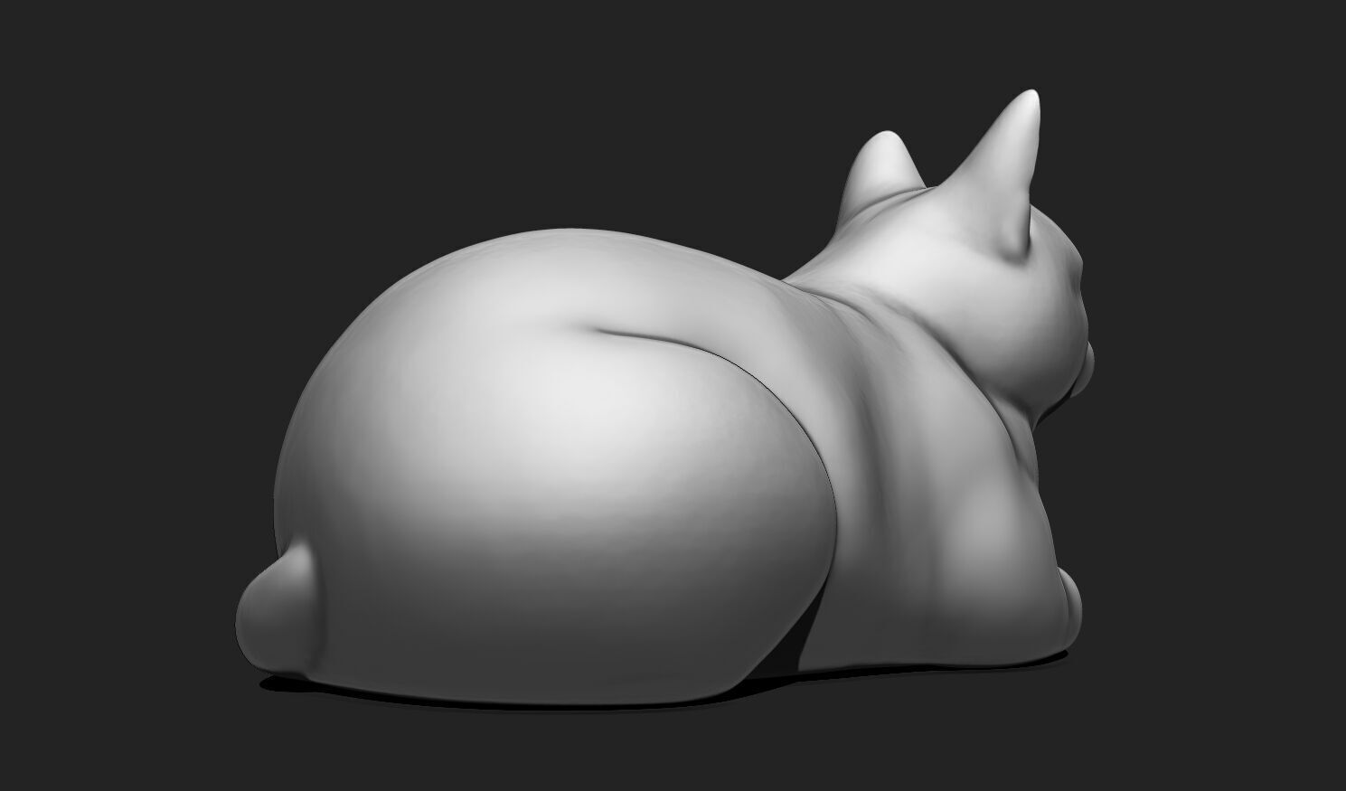 3D Printable Cat Sculpture STL File 3D print model_7