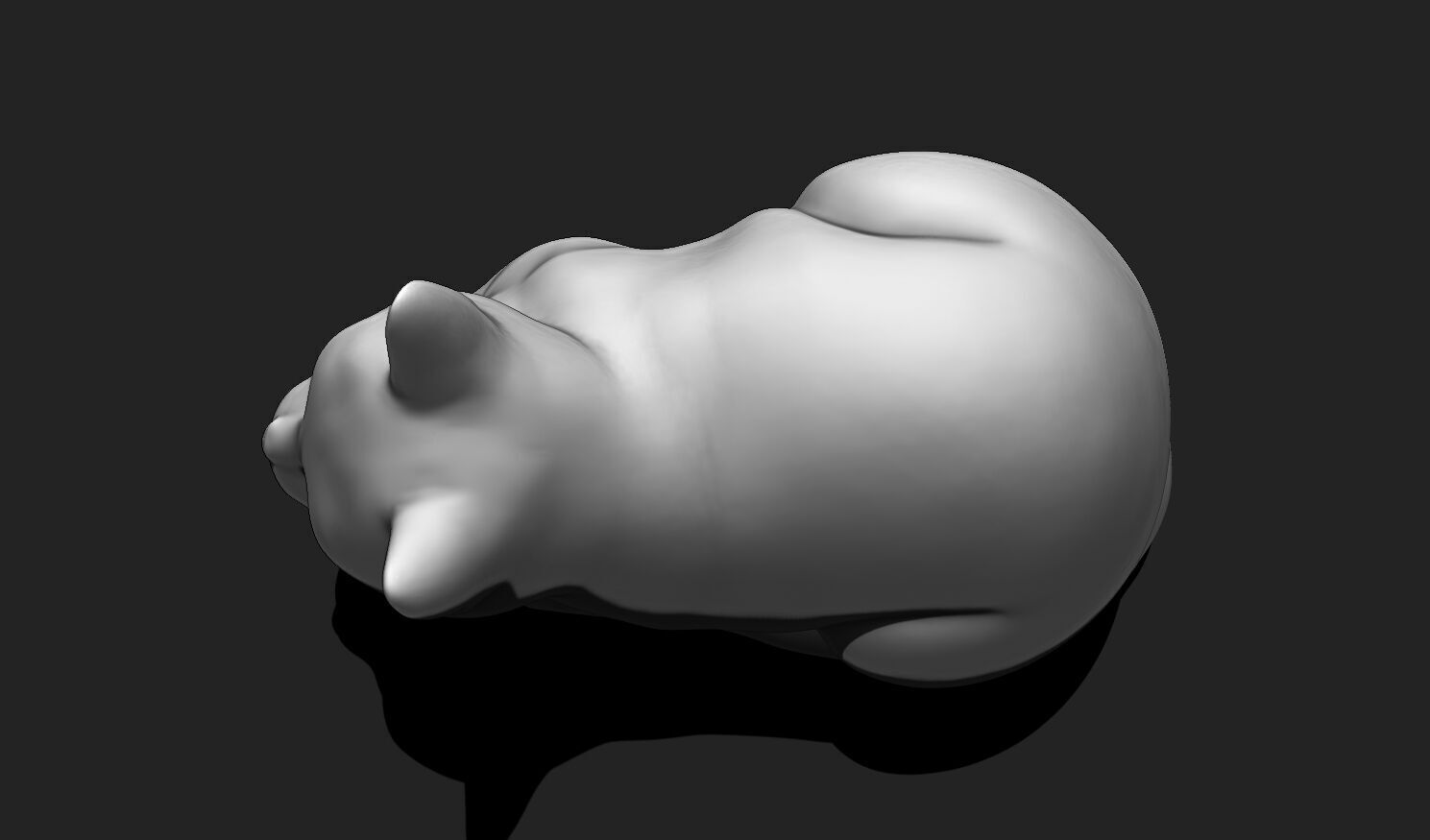 3D Printable Cat Sculpture STL File 3D print model_14