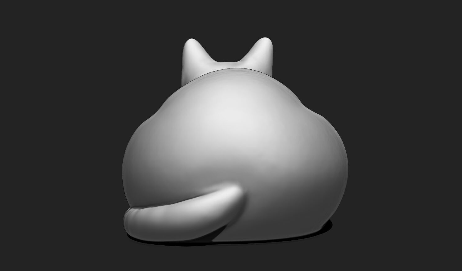 3D Printable Cat Sculpture STL File 3D print model_8