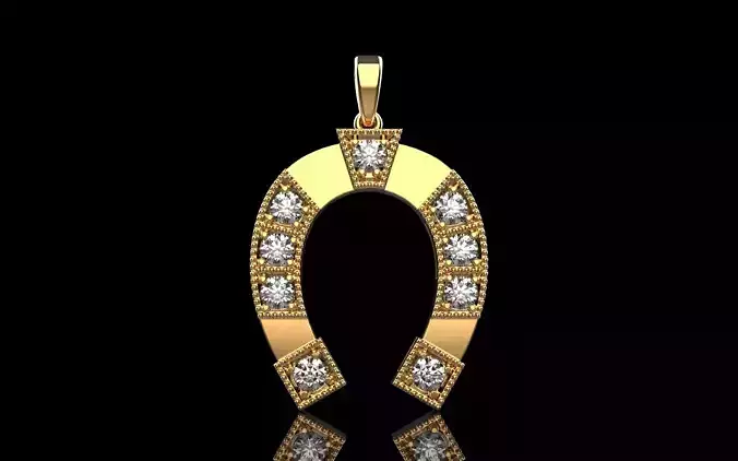 Horse shoe pendant model 1052