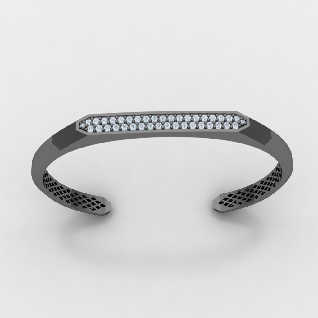 david yurman men bracelet 3D print model_1