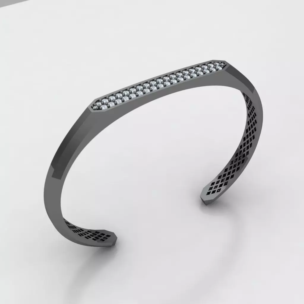 david yurman men bracelet 3D print model_0