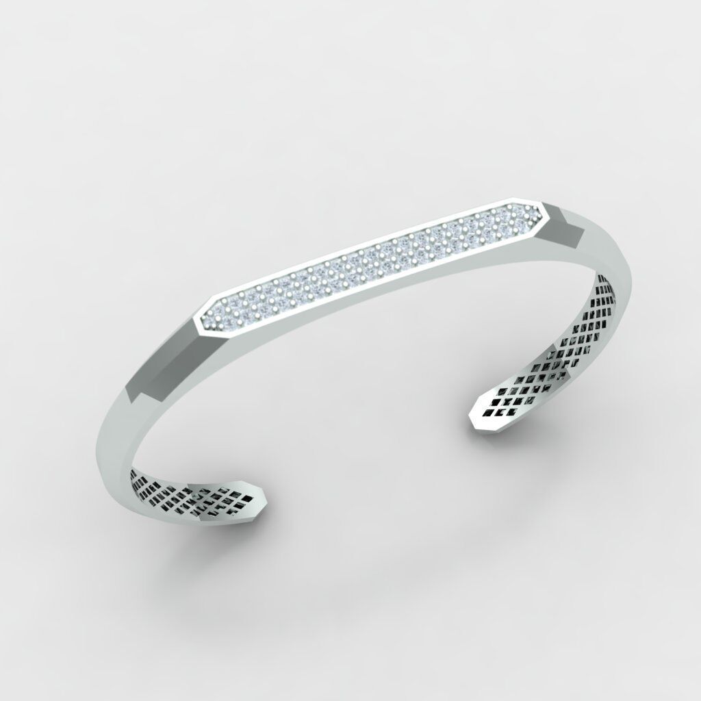 david yurman men bracelet 3D print model_2
