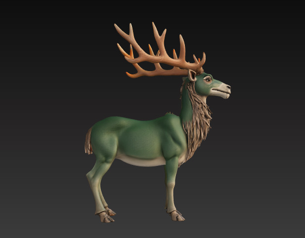 Forest Creature Low-poly 3D model_2