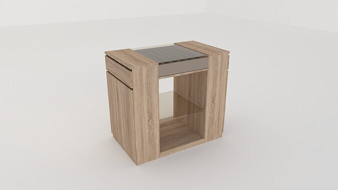 Modern Dressing Island Cabinet Game Ready Low-poly 3D model
