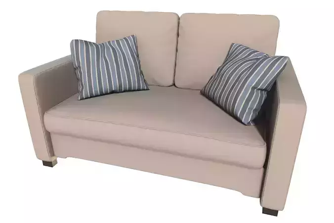  IKEA Style Compact Sofa 3D Model 