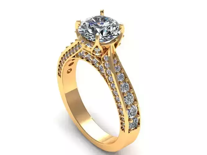Woman Wedding Ring 270 3D print model