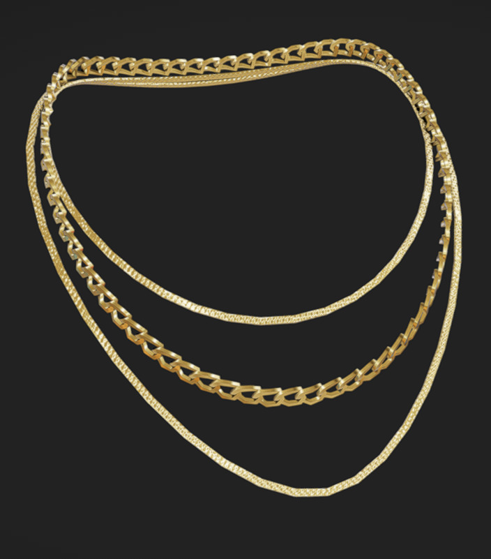 Jewelry Packs 01 - 02 - 03 Low-poly 3D model_9