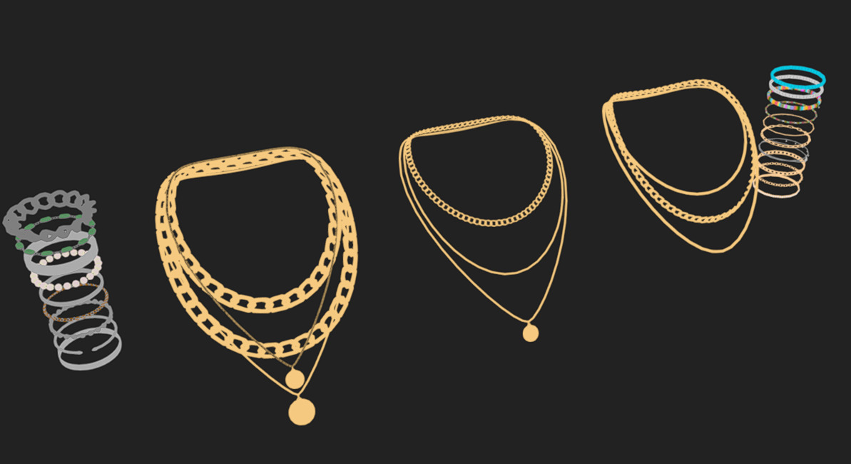 Jewelry Packs 01 - 02 - 03 Low-poly 3D model_2