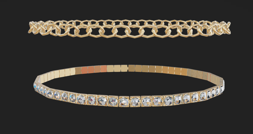 Jewelry Packs 01 - 02 - 03 Low-poly 3D model_10