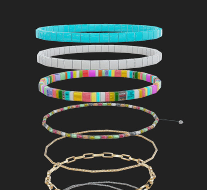 Jewelry Packs 01 - 02 - 03 Low-poly 3D model_12