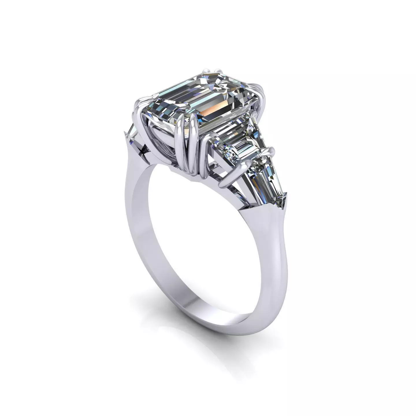 Four Stone Woman Wedding Ring V4 3D print model