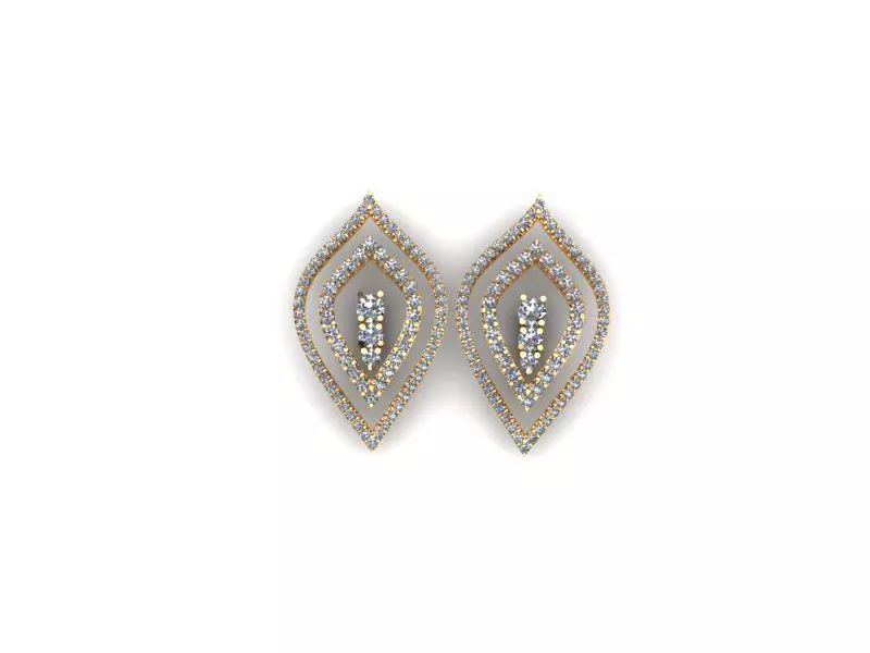 Pear Drop Earring 152 3D print model_0