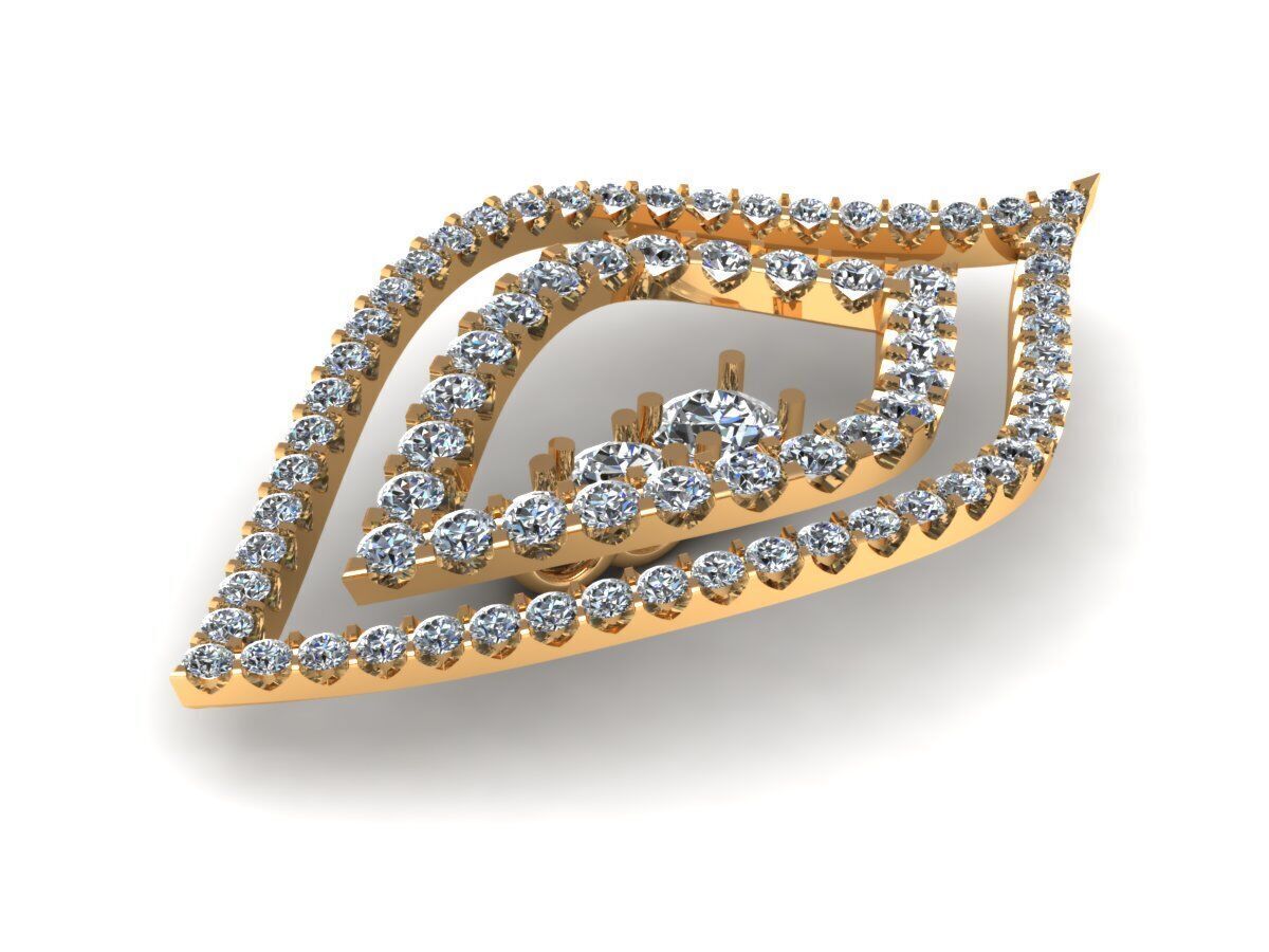 Pear Drop Earring 152 3D print model_4