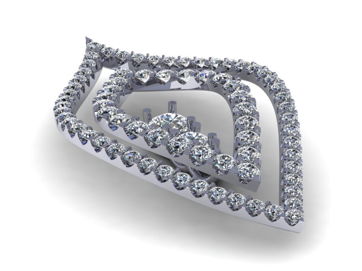 Pear Drop Earring 152 3D print model_1