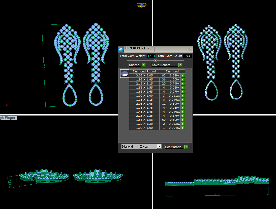 Fashion Earring 139 3D print model_3