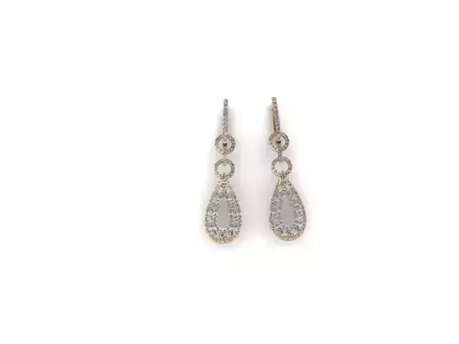 Pear Drop Loose Stone Earring 165 3D print model