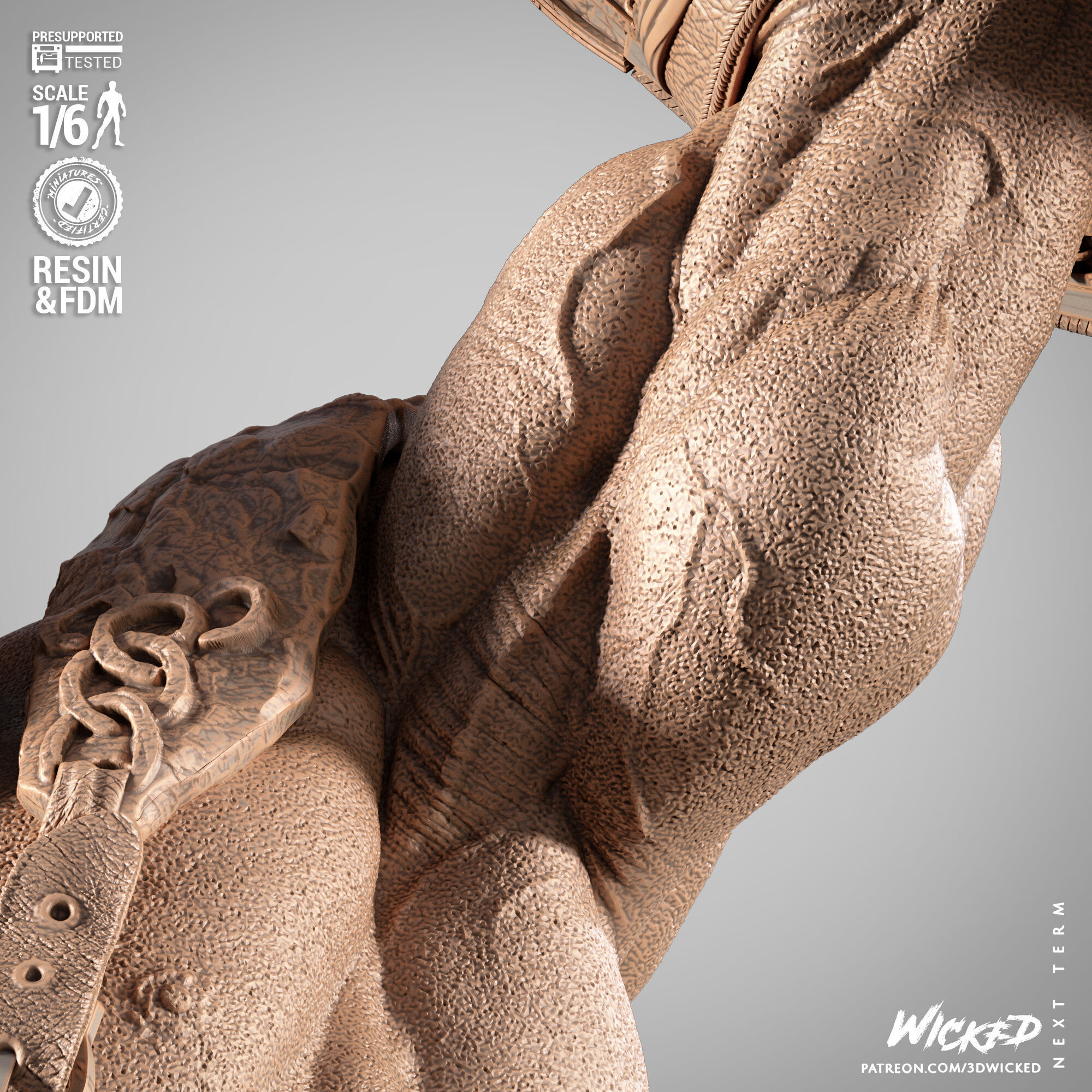 Wicked Video Games Kratos Sculpture 3D print model_17