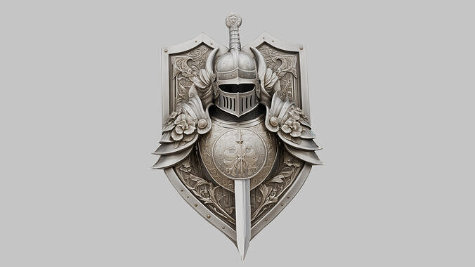  Knights Crest 3D model Low-poly 3D model