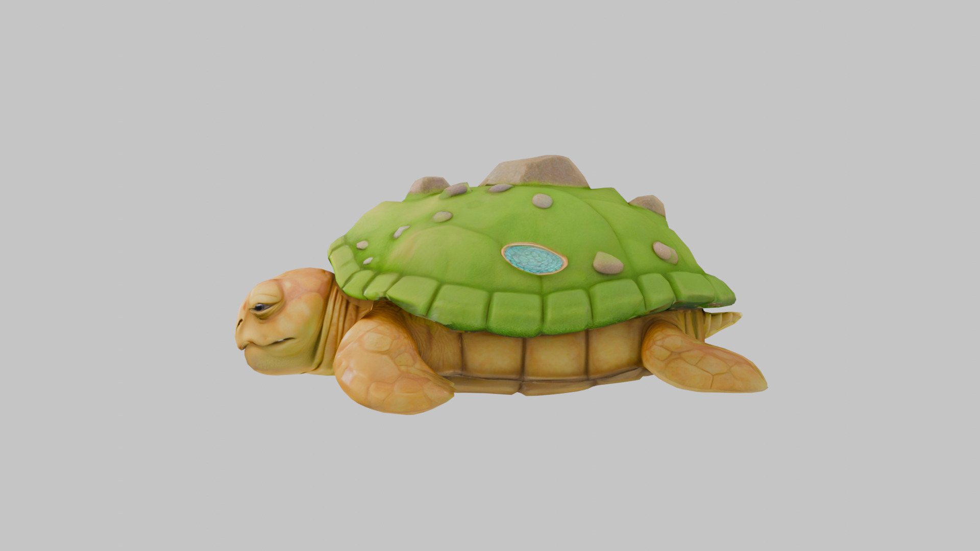 Island Turtle Low-poly 3D model_6
