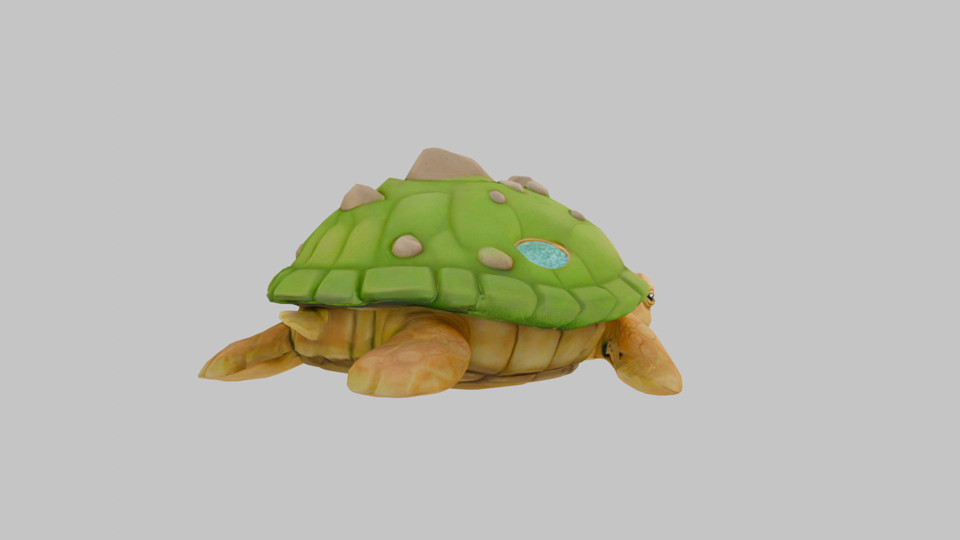 Island Turtle Low-poly 3D model_3