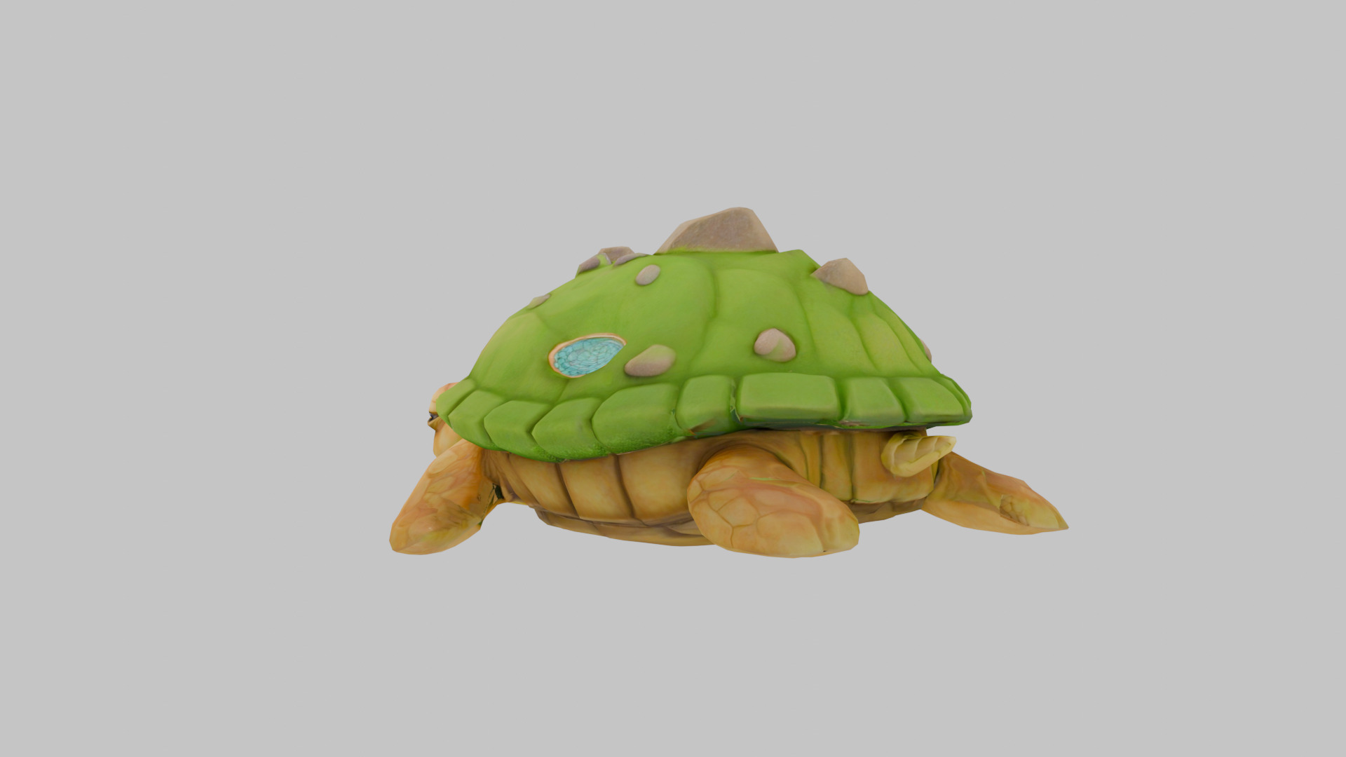 Island Turtle Low-poly 3D model_5