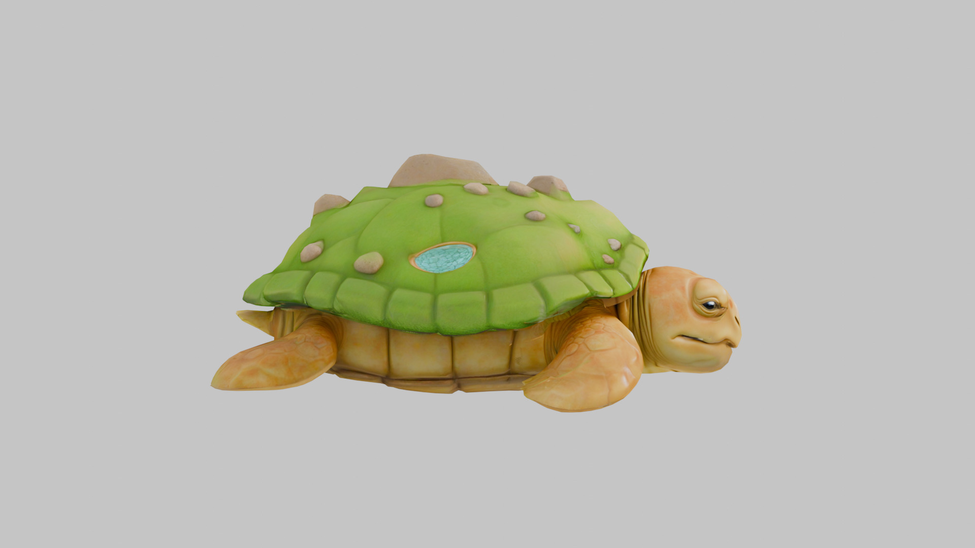 Island Turtle Low-poly 3D model_2