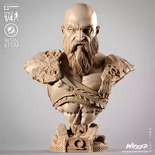 Wicked Movies Kratos Portrait Bust