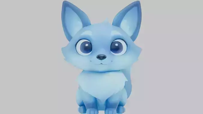 Glow FOx Pet Cute Animal Stylized Cartoon