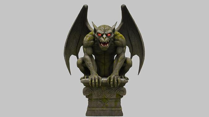 Gargoyle Sentinel Low-poly 3D model
