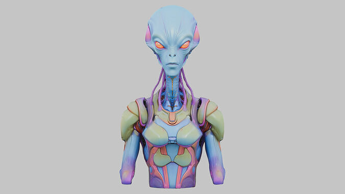 Galactic Sentinel Low-poly 3D model